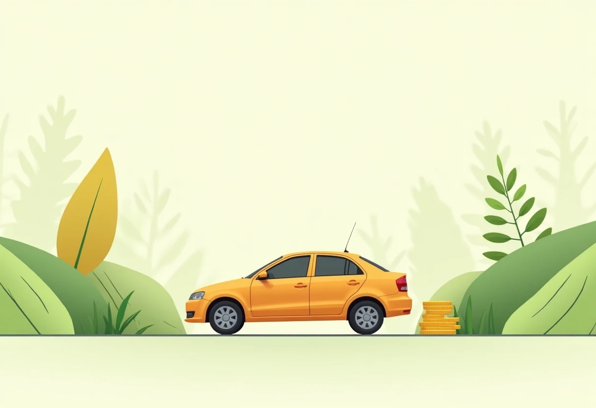 Auto stilizzata in ambiente naturale