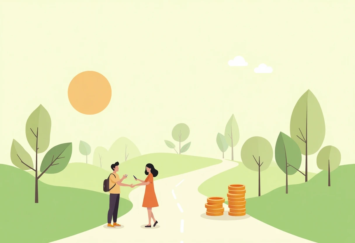 Ilustrasi jalur pinjaman jangka panjang